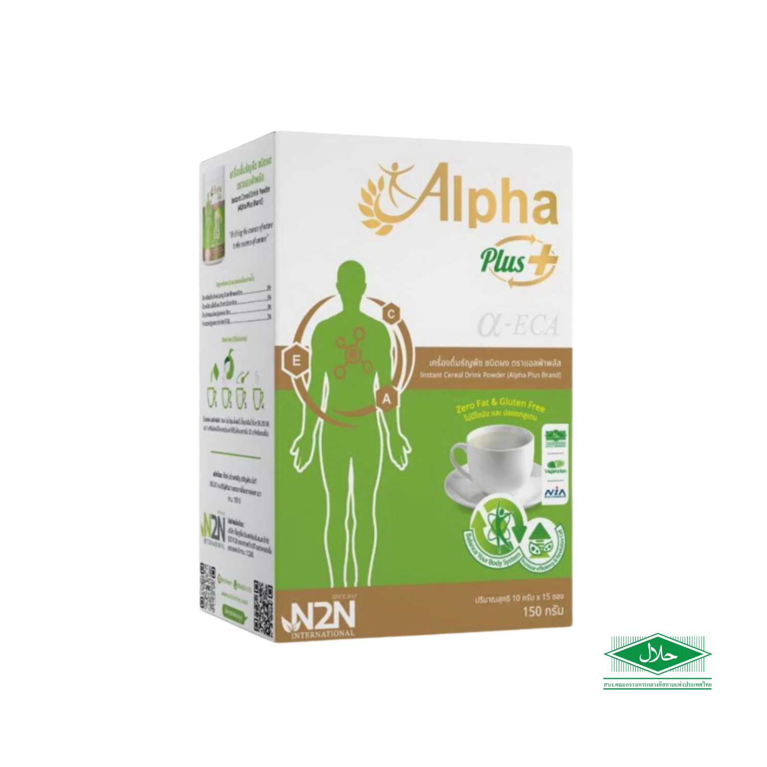 N2N Alpha Plus [เอ็นทูอัน แอลฟ่าพลัส] เครื่องดื่มธัญพืชสกัดชนิดผงชง 15 ซอง เครื่องดื่มผู้สูงอายุ บำรุงร่างกาย ฟื้นฟูร่างกาย