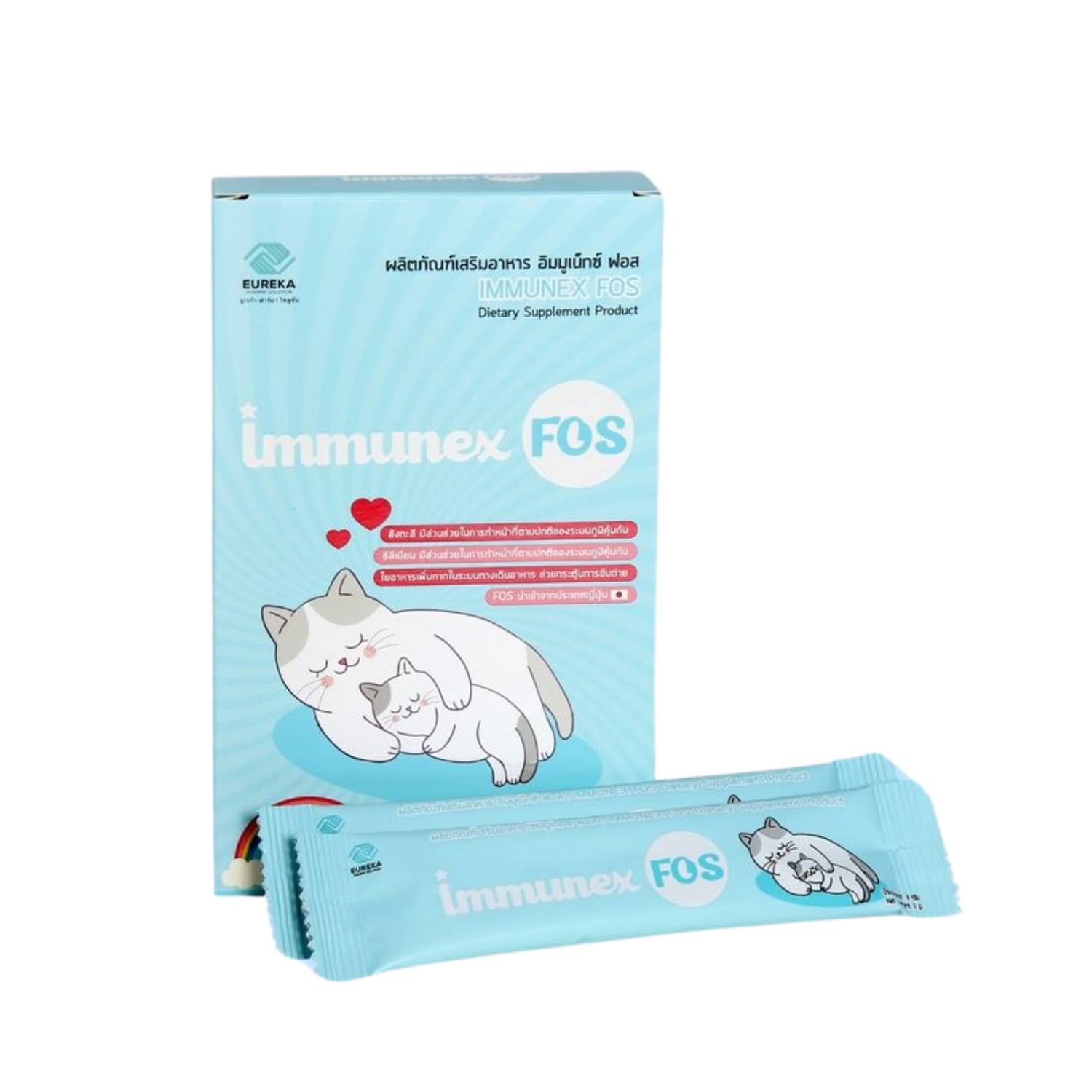 Immunex FOS [อิมมูเน็กซ์ ฟอส] ผลิตภัณฑ์เสริมอาหารพรีไบโอติก 10 ซอง (รวม 90 กรัม)